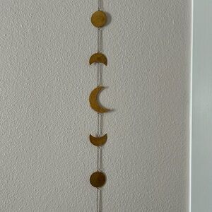Gold Moon Phase Hanging Wall Decor